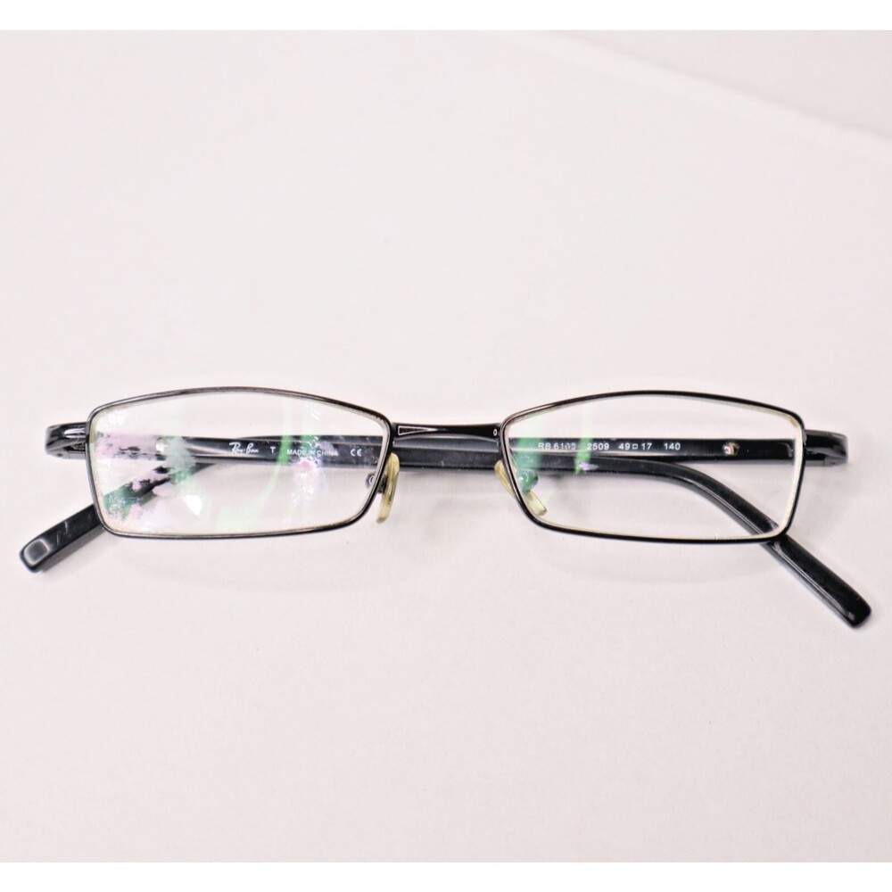 Ray Ban RB 6103 2509 Eyeglasses 49-17-140 Black Unisex Rectangle FRAMES ONLY